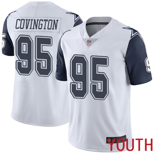 Youth Dallas Cowboys Limited White Christian Covington 95 Rush Vapor Untouchable NFL Jersey